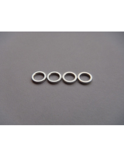  4mm Alloy Spacer (1.0T) [Silver] - HIRO SEIKO - 69841