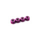  3mm Alloy Nylon Nut (S_Size) [Purple] - HIRO SEIKO - 69852