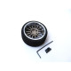 Volant radio jante alu 15 rayons Titane-Argent - HIRO SEIKO - 69955