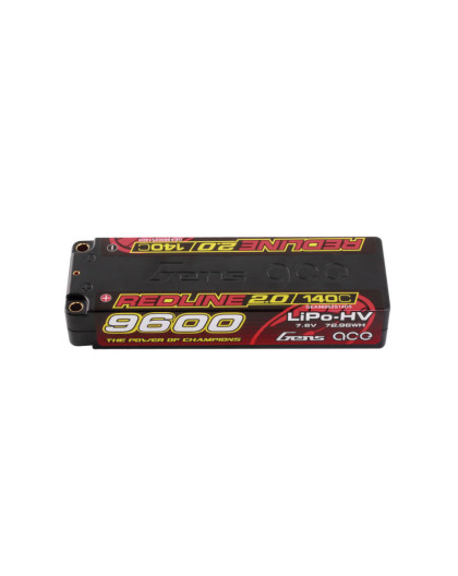 Lipo 2S 9600mah 7.6V HV 140C Stick PK5 - GENS ACE - GA96002S14D5
