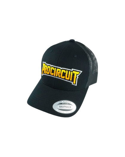 PROCIRCUIT ORIGINAL SNAPBACK RETRO TRUCKER CAP BLACK - PC0013 - PROCI
