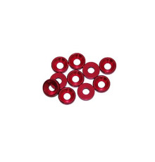 3 mm. Alu. Washer Red (10 Pcs) - ULTIMATE - UR1501-R