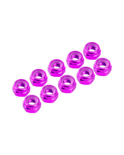 3 mm. Alu. Nylon Nut Pink (10Pcs) - ULTIMATE - UR1502-PK
