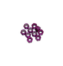 3 mm. Alu. Nylon Nut Purple (10Pcs) - ULTIMATE - UR1502-P