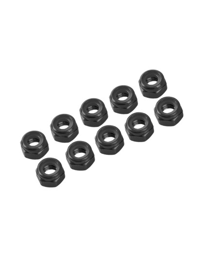 3 mm. Alu. Nylon Nut Black (10Pcs) - ULTIMATE - UR1502-N