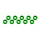Rondelles 3x6x2mm - Vert (10pcs) - ULTIMATE - UR1506-GR