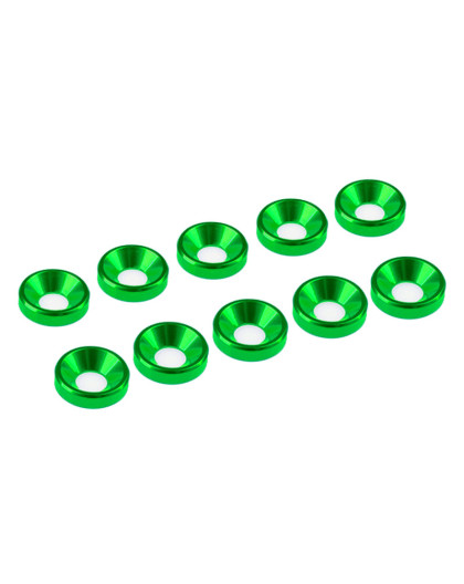 4 mm. Alu. Washer Green (10 Pcs) - ULTIMATE - UR1511-GR