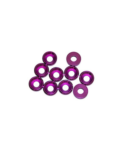 4 mm. Alu Washer Purple (10 Pcs) - ULTIMATE - UR1511-P