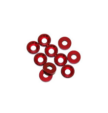 4 mm. Alu Washer Red (10 Pcs) - ULTIMATE - UR1511-R