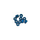 4 mm. Alu.. Nylon Nut Blue (10 Pcs) - ULTIMATE - UR1512-A