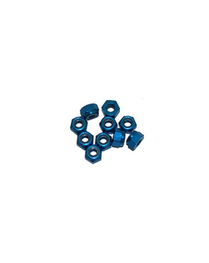 4 mm. Alu.. Nylon Nut Blue (10 Pcs) - ULTIMATE - UR1512-A