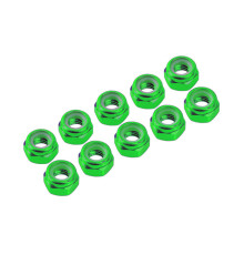 4 mm. Alu. Nylon Nut Green (10 Pcs) - ULTIMATE - UR1512-GR