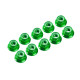 4 mm. Alu. Nylon Nut W/Flange Green (10 Pcs) - ULTIMATE - UR1513-GR