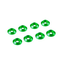 3mm Aluminium Cap Head Washer Green (8 Pcs) - ULTIMATE - UR1521-GR