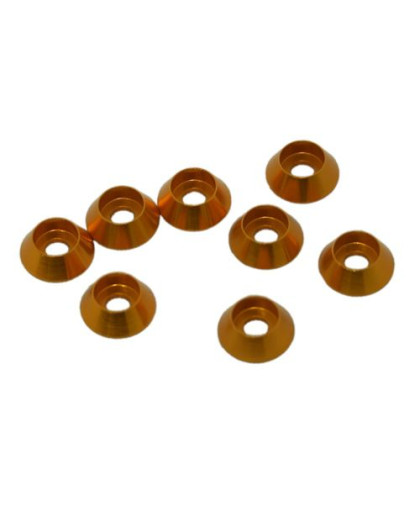 3mm Aluminium Cap Head Washer Gold (8 Pcs) - ULTIMATE - UR1521-G