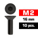 M2X16mm Flat Head Screws (10 Pcs) - ULTIMATE - UR161216