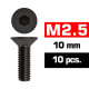 M2,5X10mm Flat Head Screws (10 Pcs) - ULTIMATE - UR1612510