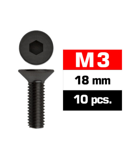 M3X18mm Flat Head Screws (10 Pcs) - ULTIMATE - UR161318