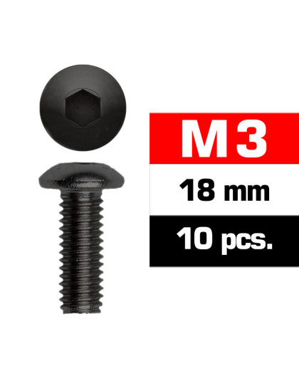 M3X18mm Button Head Screws (10 Pcs) - ULTIMATE - UR162318