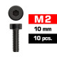 M2X10mm Cap Head Screws (10 Pcs) - ULTIMATE - UR163210