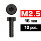 M2,5X16mm Cap Head Screws (10 Pcs) - ULTIMATE - UR1632516