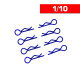 Body Clips 1/10 Blue (X8) - ULTIMATE - UR6411-A