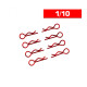 Body Clips 1/10 Red (X8) - ULTIMATE - UR6411-R