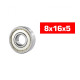 8X16X5mm Select Hs Metal Bearing Set (2) - ULTIMATE - UR7802-2