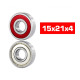 15X21X4mm Hs Hybrid Seals Bearing Set (2Pcs.) - ULTIMATE - UR7804-2
