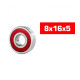 8X16X5mm Select Hs Rubber Sealed Bearing Set (2) -ULTIMATE -UR7806-2