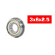 Roulements métal HS 3x6x2.5 épaulés (10pcs) - ULTIMATE - UR7808