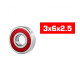 3X6X2.5mm Hs Rubber Sealed Bearing Set (10Pcs) - ULTIMATE - UR7811