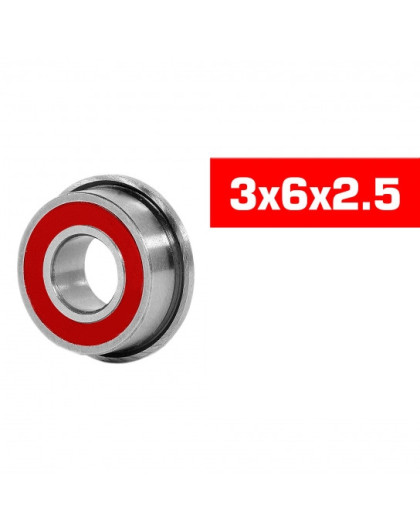 3X6X2.5mm Flanged Hs Rubber Bearing Set (2) - ULTIMATE - UR7809-2