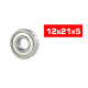 12X21X5mm Hs Metal Shielded Bearing Set (2Pcs) - ULTIMATE - UR7848-2