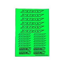 Stickers Xray Vert Fluo sur format A5 - AIGOIN RACING - AR3003