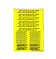 Stickers Xray Jaune Fluo sur format A5 - AIGOIN RACING - AR3001