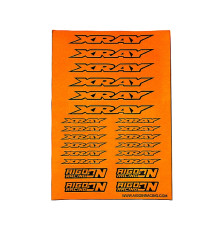 Stickers Xray Orange Fluo sur format A5 - AIGOIN RACING - AR3002