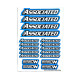 Stickers Associated Bleu sur format A5 - AIGOIN RACING - AR3015