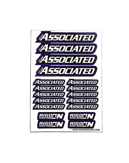 Stickers sheet Associated Purple Size A5 - AIGOIN RACING - AR3016