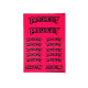 Stickers sheet Procircuit Fluo pink Size A6 - AIGOIN RACING - AR3028