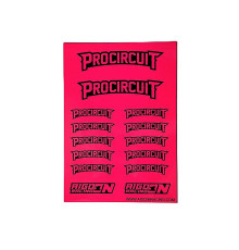 Stickers sheet Procircuit Fluo pink Size A6 - AIGOIN RACING - AR3028