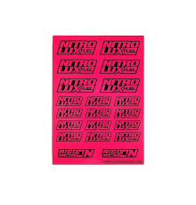 Stickers sheet Nitrolux Fluo pink Size A6 - AIGOIN RACING - AR3036