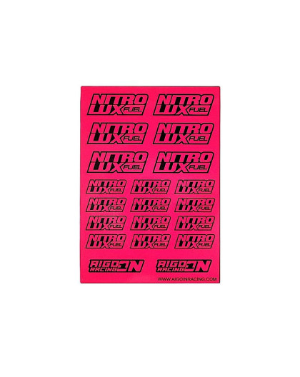 Stickers sheet Nitrolux Fluo pink Size A6 - AIGOIN RACING - AR3036