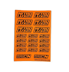Stickers Nitrolux Orange Fluo sur format A6 - AIGOIN RACING - AR3034