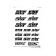 Stickers SRT Blanc sur format A6 - AIGOIN RACING - AR3053