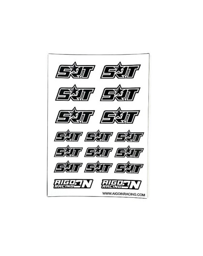 Stickers SRT Blanc sur format A6 - AIGOIN RACING - AR3053