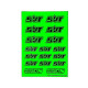 Stickers sheet SRT Fluo green Size A6 - AIGOIN RACING - AR3051