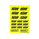 Stickers SRT Jaune Fluo sur format A6 - AIGOIN RACING - AR3049