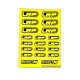 Stickers LRP Jaune Fluo sur format A6 - AIGOIN RACING - AR3057