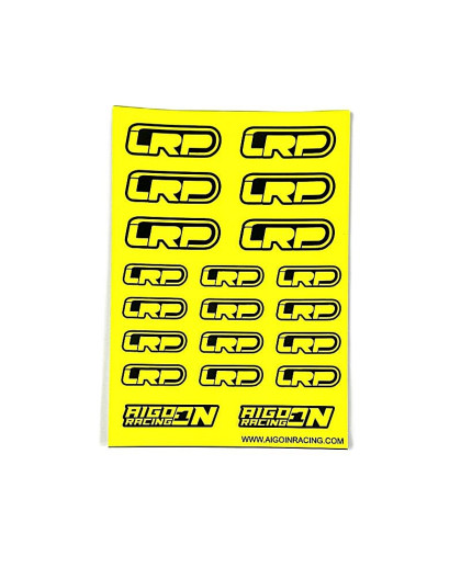 Stickers LRP Jaune Fluo sur format A6 - AIGOIN RACING - AR3057